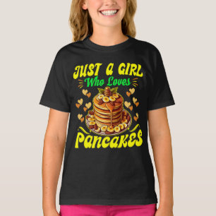 Een meisje dat van pannenkoeken houdt t-shirt