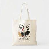 Een meisje dat van Peckers houdt, schimmelkip Tote Bag (Voorkant)