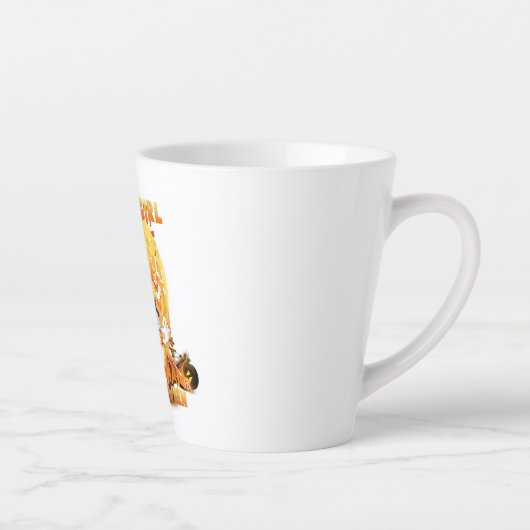 Een meisje dat van Pommeren houdt Latte Mok (Rechts)