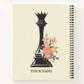 Een meisje dat van schaken houdt | Queen Chess Flo Notitieboek (Achterkant)