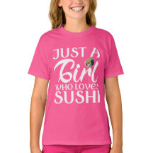 Een meisje dat van sushi houdt