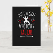 Een meisje dat van Tai Chi houdt | Tai Chi Master  Kaart (Gele Bloem)