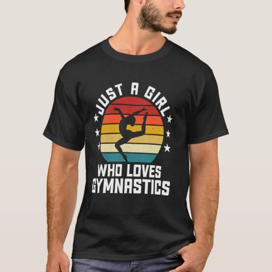 Een meisje dat van turnen houdt t-shirt (Voorkant)