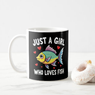 Een meisje dat van vis houdt koffiemok