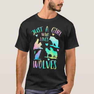 een meisje dat van wolven houdt t-shirt