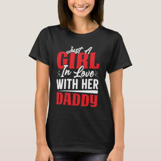 Een meisje dat verliefd is op haar vader t-shirt