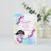 Een meisje - een Baby Zeemeermin Briefkaart (Staand voorkant)