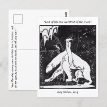 Een meisje en een beer sprookjesillustratie