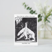 Een meisje en een beer sprookjesillustratie briefkaart (Staand voorkant)