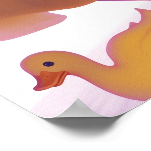 Een meisje en haar eend poster (Hoek)