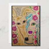 Een meisje en haar hond bedankkaart (Voorkant / Achterkant)