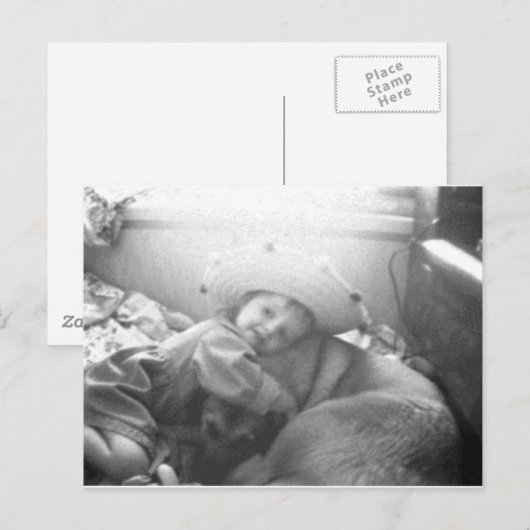 Een meisje en haar hond.. briefkaart (Voorkant / Achterkant)