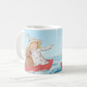 Een meisje en haar hond / © Labradoodle Love Koffiemok (Voorkant links)