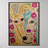 Een meisje en haar hond poster (Voorkant)