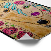 Een meisje en haar hond poster (Hoek)