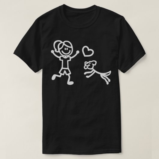 Een meisje en haar hond t-shirt (Design voorkant)