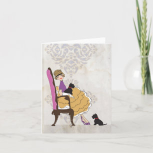 Een meisje en haar honden kaart