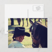 Een meisje en haar paard briefkaart (Voorkant / Achterkant)