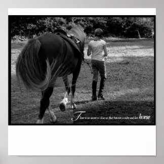 Een meisje en haar paard poster