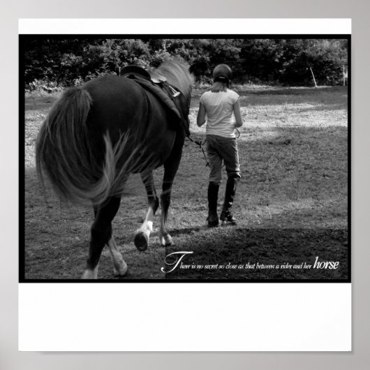 Een meisje en haar paard poster (Voorkant)