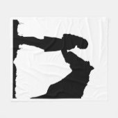 Een meisje en haar paardenliefde passen achtergron fleece deken (Voorkant (Horizontaal))