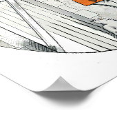 Een meisje en haar paarse Amerikaan Poster (Hoek)