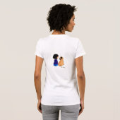Een meisje en haar pug (voor en achter) t-shirt (Achterkant volledig)