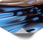 Een meisje en haar robot hond airbrush kunst poster (Hoek)