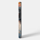 Een meisje en vol bloemen iPhone 14 Hoesje (Achterkant / Links)