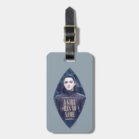 "Een meisje heeft geen naam" Arya Stark Graphic Bagagelabel (Voorkant verticaal)
