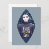 "Een meisje heeft geen naam" Arya Stark Graphic Briefkaart (Voorkant / Achterkant)
