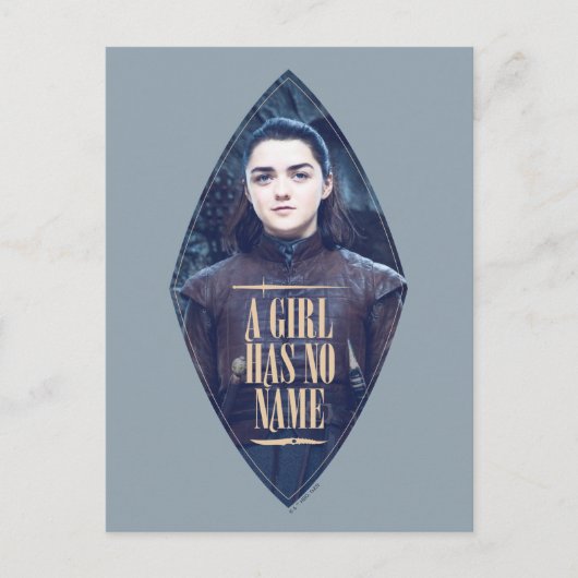 "Een meisje heeft geen naam" Arya Stark Graphic Briefkaart (Voorkant)