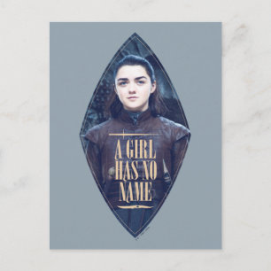 "Een meisje heeft geen naam" Arya Stark Graphic Briefkaart