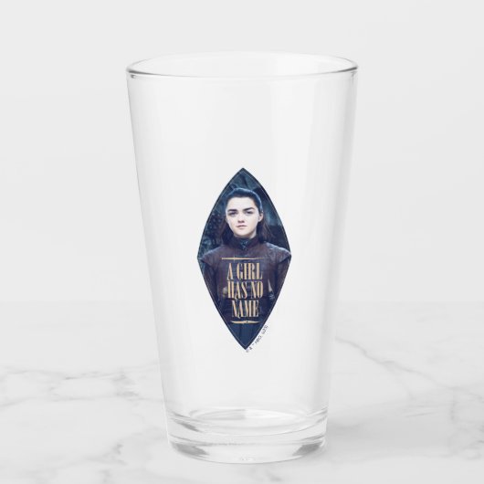 "Een meisje heeft geen naam" Arya Stark Graphic Glas (Voorkant)