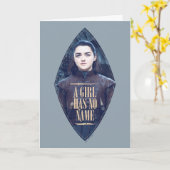 "Een meisje heeft geen naam" Arya Stark Graphic Kaart (Gele Bloem)