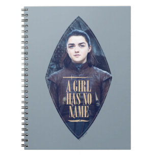 "Een meisje heeft geen naam" Arya Stark Graphic Notitieboek