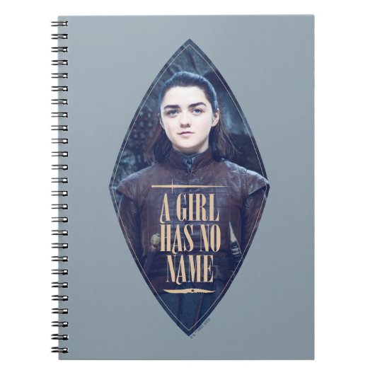 "Een meisje heeft geen naam" Arya Stark Graphic Notitieboek (Voorkant)