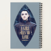 "Een meisje heeft geen naam" Arya Stark Graphic Notitieboek (Achterkant)