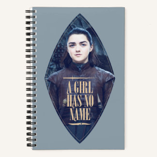 "Een meisje heeft geen naam" Arya Stark Graphic Notitieboek