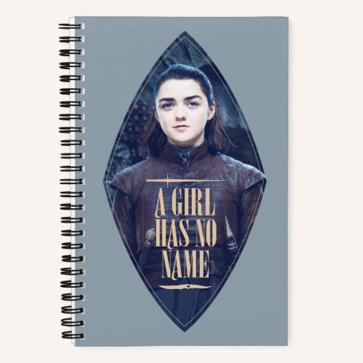 "Een meisje heeft geen naam" Arya Stark Graphic Notitieboek (Voorkant)