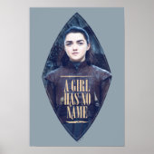 "Een meisje heeft geen naam" Arya Stark Graphic Poster (Voorkant)
