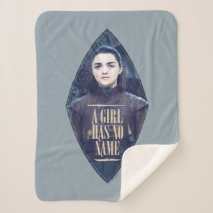 "Een meisje heeft geen naam" Arya Stark Graphic Sherpa Deken