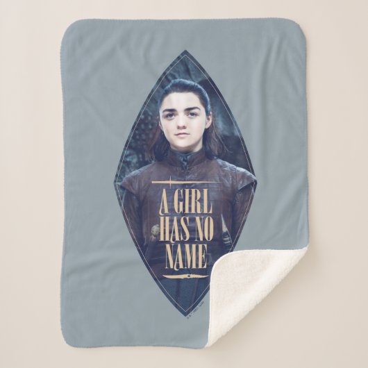 "Een meisje heeft geen naam" Arya Stark Graphic Sherpa Deken (Voorkant)
