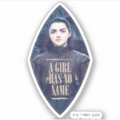 "Een meisje heeft geen naam" Arya Stark Graphic Sticker (Voorkant)