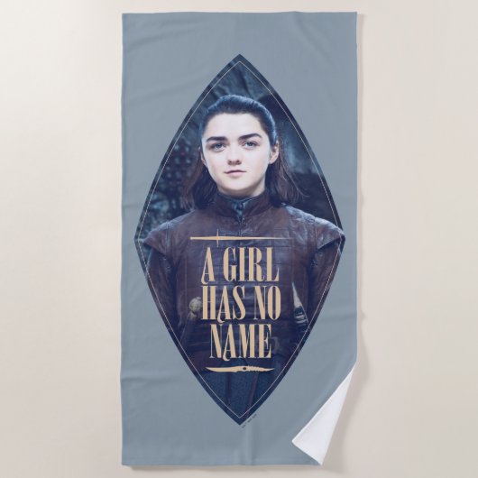 "Een meisje heeft geen naam" Arya Stark Graphic Strandlaken (Voorkant)