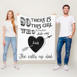 Een meisje heeft mijn hart gestolen en noemt me va fleece deken