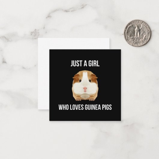 Een meisje houdt van Wheek Notitiekaartje (Voorkant / Achterkant in situ)