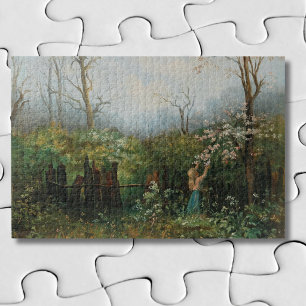 Een meisje in de tuin – Olga Wisinger-Florian Legpuzzel