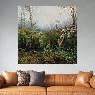 Een meisje in de tuin - Olga Wisinger-Florian Perfect Poster
