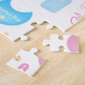 een meisje jongen legpuzzel (Zijkant)